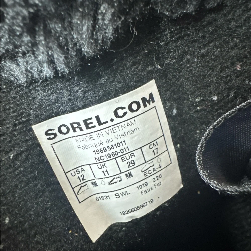Sorel Kids' Black and Blue Snow Boots